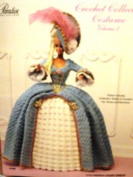 BARBIE CROCHET 1775 FRENCH COURT DRESS, UNDIES, SHOES, HAT